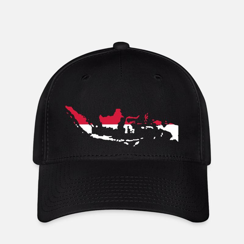 Indonesie - Casquette Flexfit - noir
