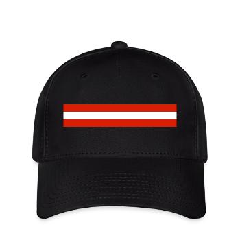Österreich Fahne Banner - Flexfit Cap - black - Front
