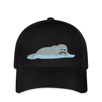 seehund 2 - Flexfit Cap - Schwarz - Vorne