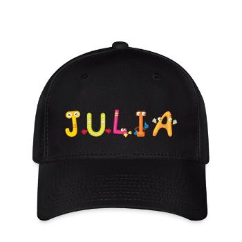 Julia - Flexfit Cap - Schwarz - Vorne