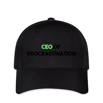 PDG DE LA PROCRASTINATION - Casquette Flexfit - noir - Devant