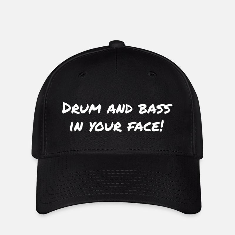 Drum and bass in your face - Flexfit Cap - black