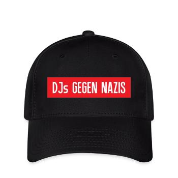 Les DJs contre le lettrage - Casquette Flexfit - noir - Devant