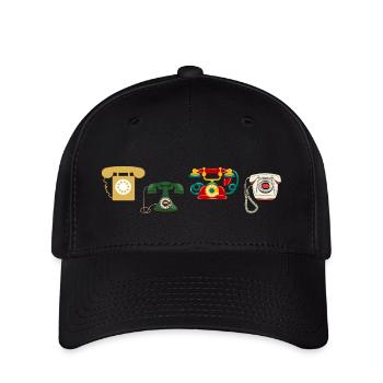 Vintage Retro Phone - Flexfit Cap - black - Front