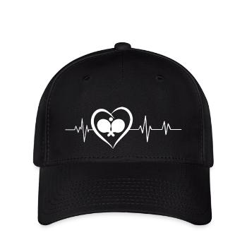Herzschlag Tischtennis - Flexfit Cap - Schwarz - Vorne