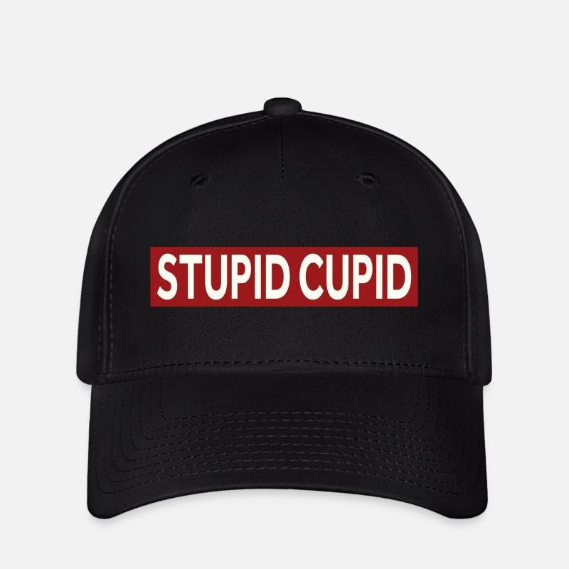 STUPID CUPID - Flexfit Cap - Schwarz