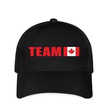 Support-Team Kanada - Flexfit Cap - Schwarz - Vorne
