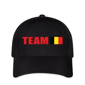 Support-Team Belgien - Flexfit Cap - Schwarz - Vorne