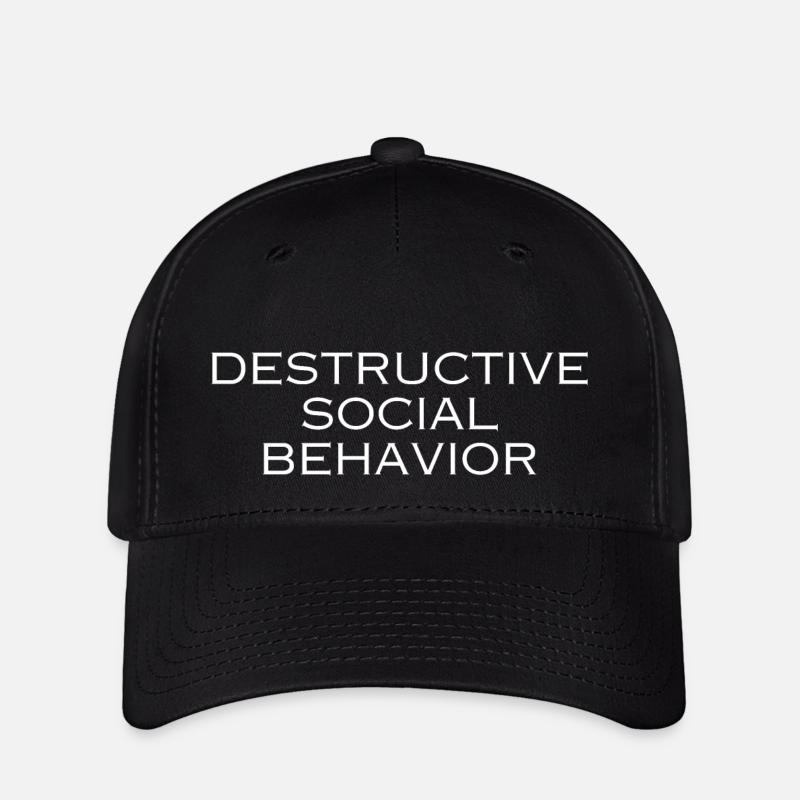 DESTRUCTIVE SOCIAL BEHAVIOR - Flexfit Cap - black