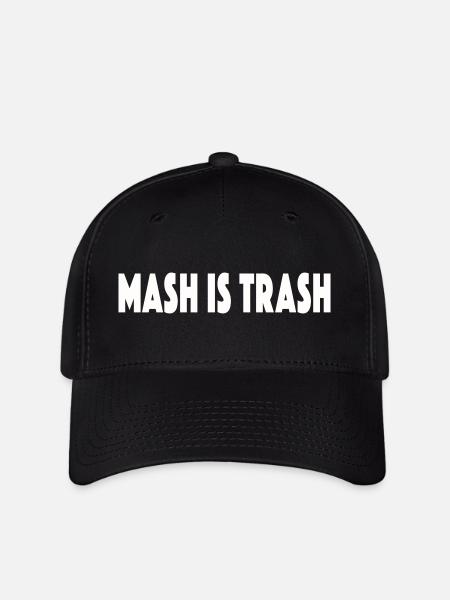 MASH IS TRASH - Flexfit Cap - Schwarz