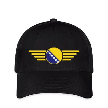 J’aime la Bosnie, T-shirt design de style élégance - Casquette Flexfit - noir - Devant
