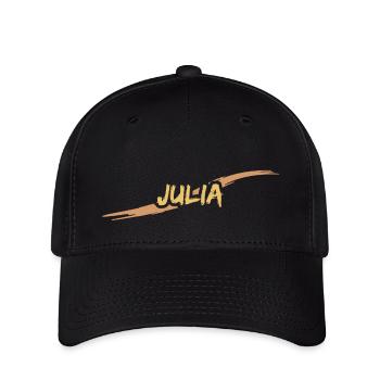 Julia als Julia - Flexfit Cap - Schwarz - Vorne