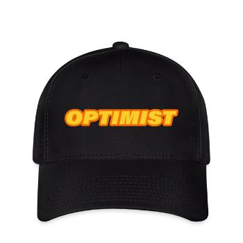 OPTIMIST - Flexfit Cap - Schwarz - Vorne