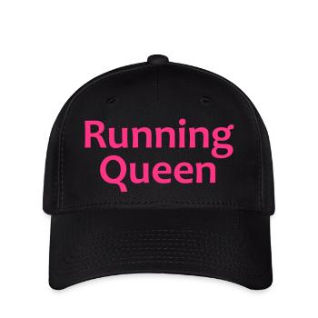 Running Queen | Sport-T-Shirts bedrucken - Flexfit Cap - Schwarz - Vorne