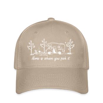 Camper Home is where you park it gift - Flexfit Cap - khaki - Front