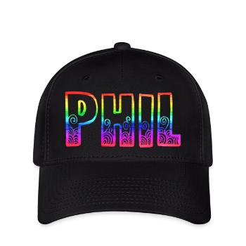 phil rs arc-en-ciel - Casquette Flexfit - noir - Devant