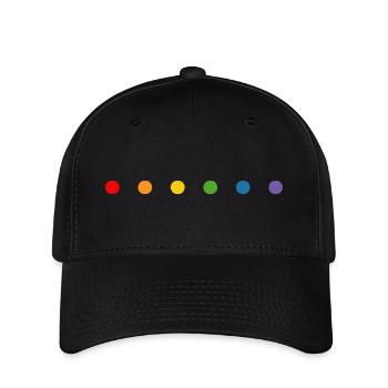Rainbow small rounds LGBT lgbtqi queer - Flexfit Cap - black - Front