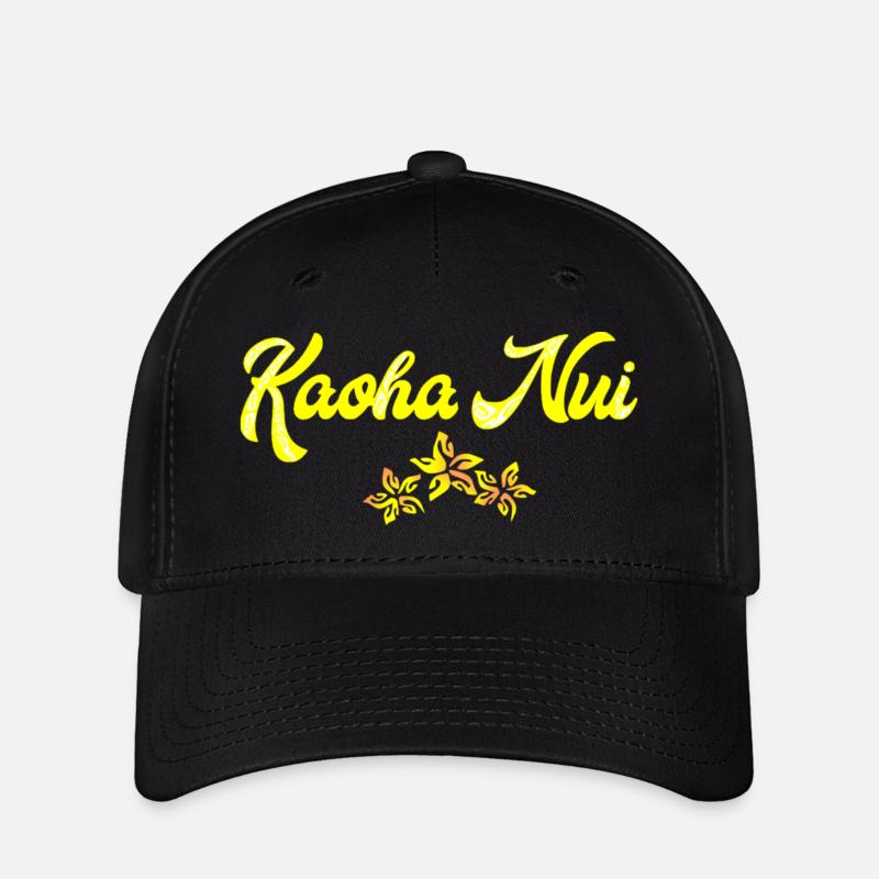 KAOHA NUI (Yellow) - Flexfit Cap - black