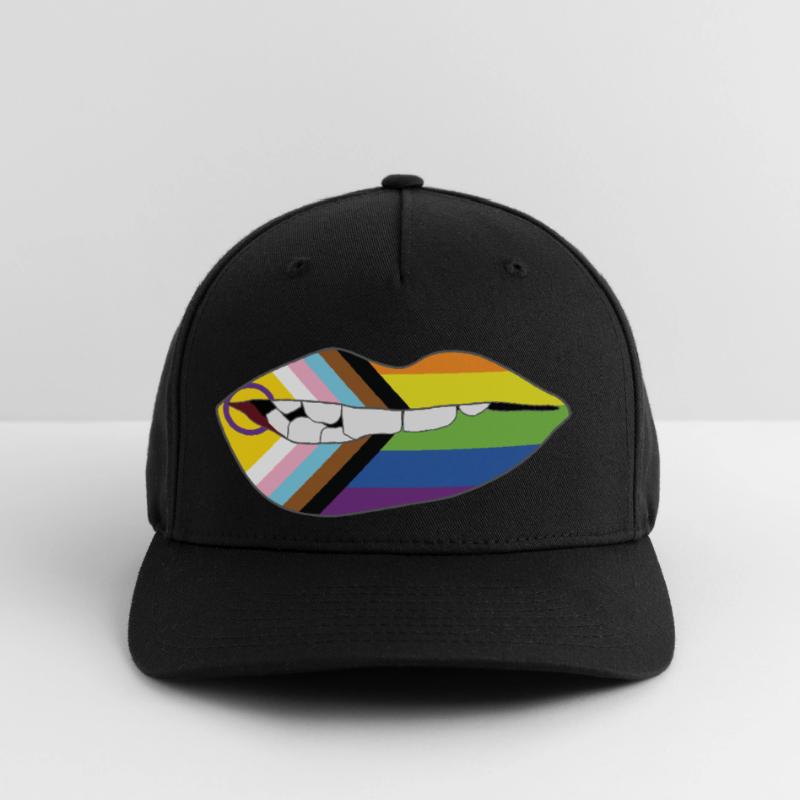Biting Lips - Progress Pride Flag Flexfit Cap