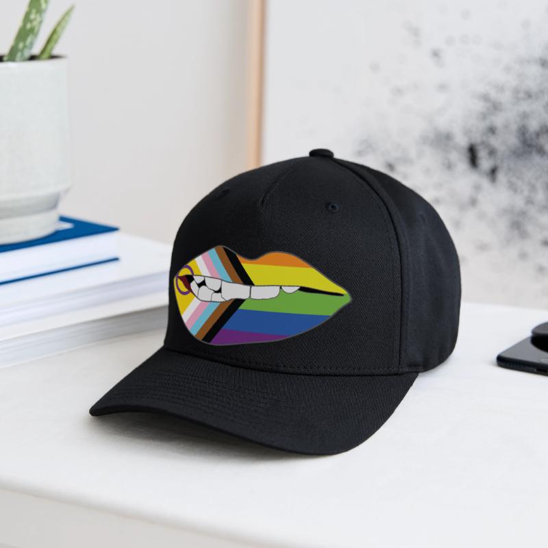Biting Lips - Progress Pride Flag Flexfit Cap