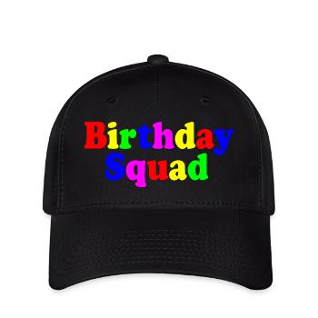 Birthday squad - Casquette Flexfit - noir - Devant
