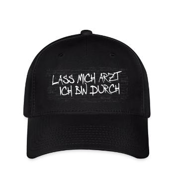Lass mich Arzt, Ich bin durch - Flexfit Cap - Schwarz - Vorne