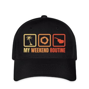 My Weekend Routine - Flexfit Cap - black - Front