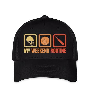 My Weekend Routine - Flexfit Cap - black - Front