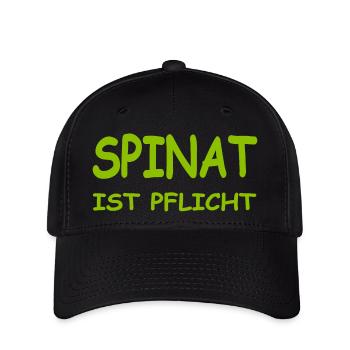 Spinat - Flexfit Cap - Schwarz - Vorne