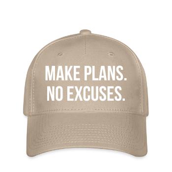 MAKE PLANS. NO EXCUSES. | Greyline Official - Flexfit Cap - khaki - Front