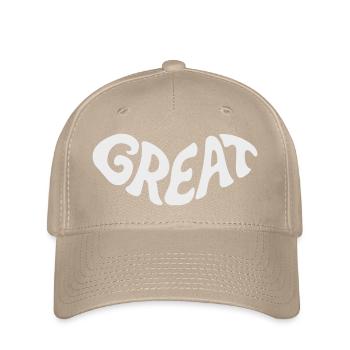 Great, Großartig Bubbel-Wortdesign - Flexfit Cap - Khaki - Vorne
