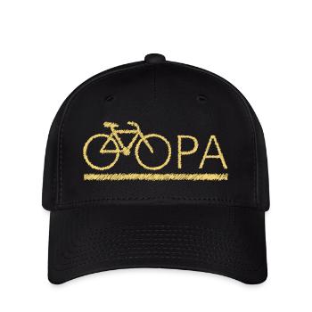 bester Opa Fahrrad Mountainbike Radeln Kritzeln - Flexfit Cap - Schwarz - Vorne