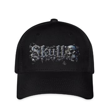 Skull Têtes de Mort Gothiques - Casquette Flexfit - noir - Devant