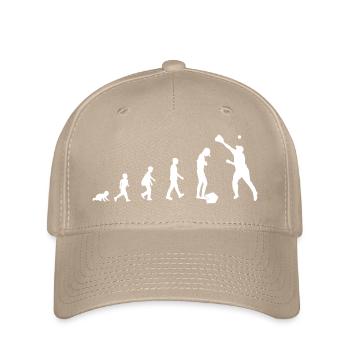 Evolution vom Baby zum Baseball Spieler / Sport - Flexfit Cap - Khaki - Vorne