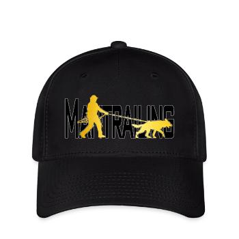Mantrailing Gold/schwarz - Flexfit Cap - Schwarz - Vorne