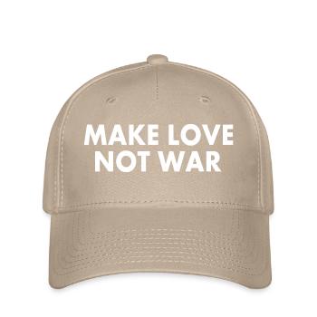 Make love not war - Casquette Flexfit - kaki - Devant