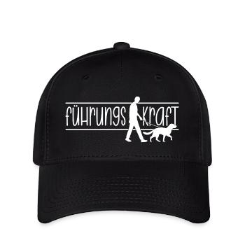 Führungskraft Mann Hund Gassi gehen Herrchen - Flexfit Cap - Schwarz - Vorne