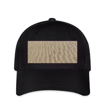Sand horizontal - Flexfit Cap - Schwarz - Vorne