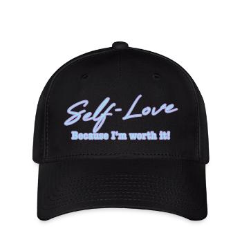 Self Love because I'm worth it Selbstliebe - Flexfit Cap - black - Front
