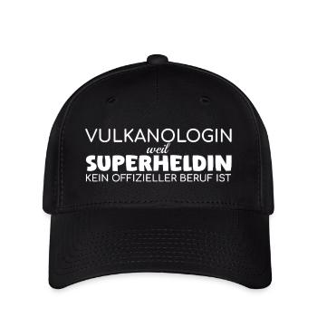 Volcanologue Super-héroïne Volcanologie - Casquette Flexfit - noir - Devant
