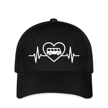 Heart Busfahrer - Flexfit Cap - Schwarz - Vorne