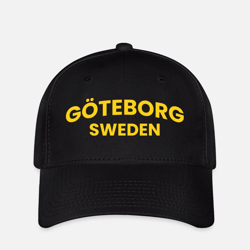 GÖTEBORG Sweden Arc Text - Flexfit Cap - black