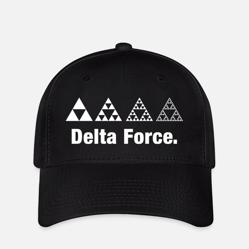 Fraktal Dreieck Force Geometrie Rekursion - Flexfit Cap - Schwarz