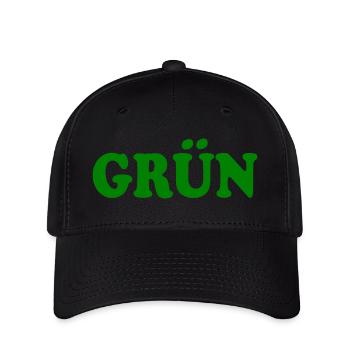 Grün - Flexfit Cap - Schwarz - Vorne