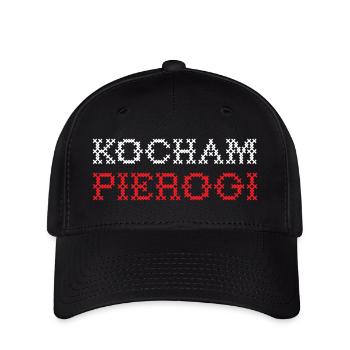 I love pierogies Pierogi Polska Poland flag - Flexfit Cap - black - Front