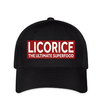 LICORICE - THE ULTIMATE SUPERFOOD - Flexfit Cap - Schwarz - Vorne