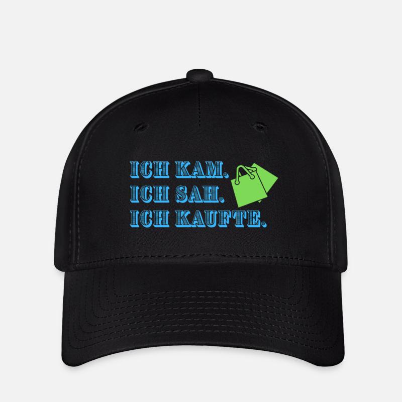 Ich kam. Ich sah. Ich kaufte. - Flexfit Cap - Schwarz