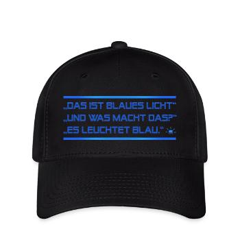 blaues Licht - Flexfit Cap - Schwarz - Vorne