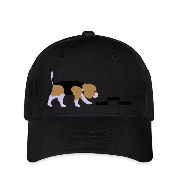 Beagle Mantrailer - Flexfit Cap - Schwarz - Vorne