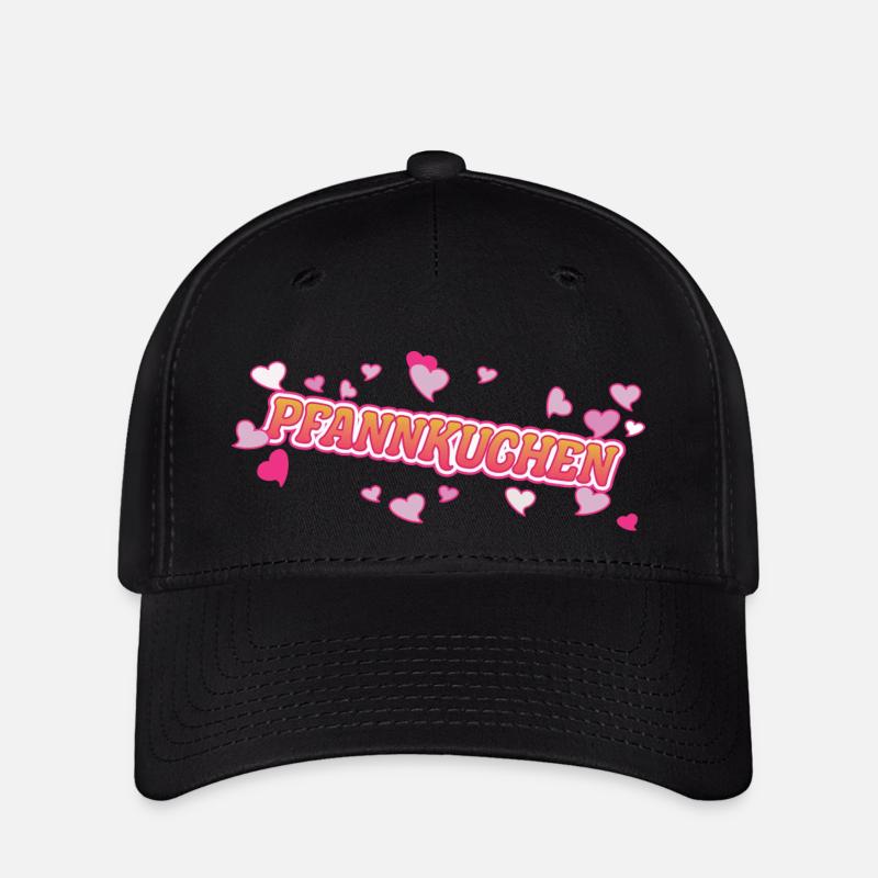 Pfannkuchen Liebe Design für den Eierkuchen Fan - Flexfit Cap - Schwarz